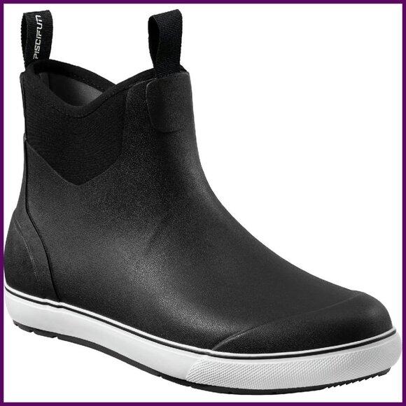 Men's Waterproof Fishing Deck Boots Size 7 Anti-Slip Rubber